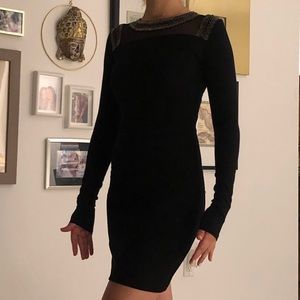 Black dress with long sleeves